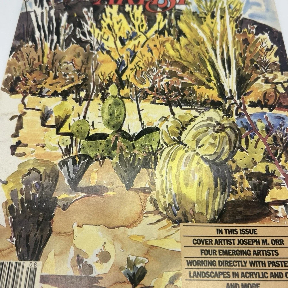 Vintage American Artist Magazine Aug. 1986 Vtg. Edward Brodney J. Orr Paint Ads